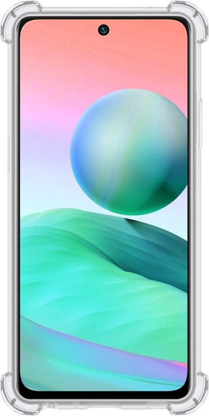 BASEY. Hoes Geschikt voor Redmi Note 10 5G Hoesje Shock Proof Case Hoes Siliconen - Hoesje Geschikt voor Redmi Note 10 5G Hoes Cover Shockproof - Transparant - 2 Stuks