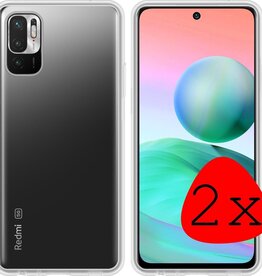 BASEY. 2 PACK - BASEY. Xiaomi Redmi Note 10 hoesje siliconen - Transparant
