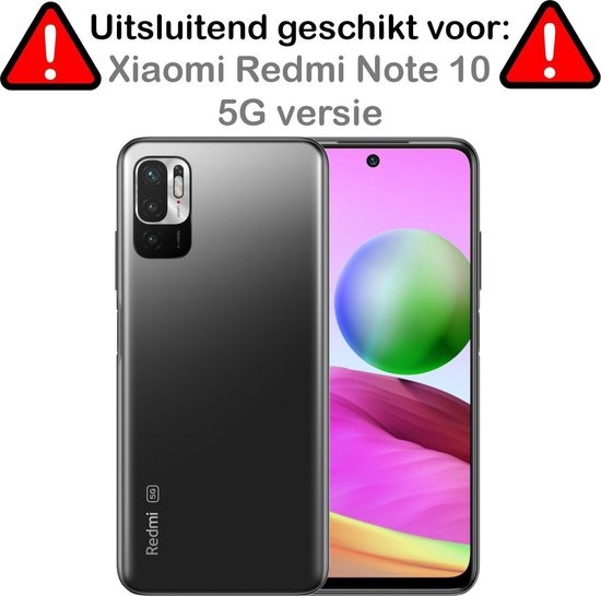 BASEY. Hoes Geschikt voor Redmi Note 10 5G Hoesje Siliconen Back Cover Case - Hoesje Geschikt voor Redmi Note 10 5G Hoes Cover Hoesje - Transparant - 2 Stuks