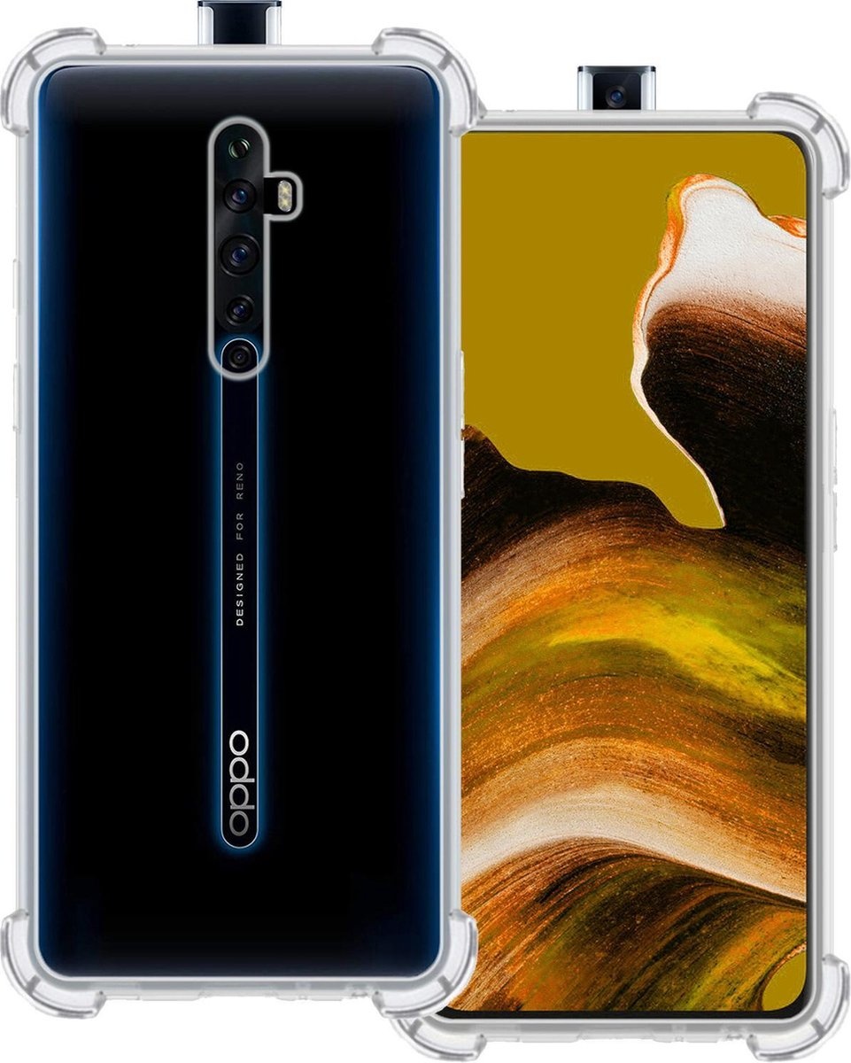 BASEY. Hoes Geschikt voor OPPO Reno 2 Hoesje Shock Proof Case Hoes Siliconen - Hoesje Geschikt voor OPPO Reno 2 Hoes Cover Shockproof - Transparant