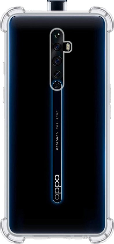 BASEY. Hoes Geschikt voor OPPO Reno 2 Hoesje Shock Proof Case Hoes Siliconen - Hoesje Geschikt voor OPPO Reno 2 Hoes Cover Shockproof - Transparant