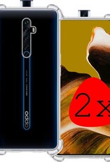 BASEY. Hoes Geschikt voor OPPO Reno 2 Hoesje Shock Proof Case Hoes Siliconen - Hoesje Geschikt voor OPPO Reno 2 Hoes Cover Shockproof - Transparant - 2 Stuks