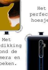 BASEY. Hoes Geschikt voor OPPO Reno 2 Hoesje Shock Proof Case Hoes Siliconen - Hoesje Geschikt voor OPPO Reno 2 Hoes Cover Shockproof - Transparant - 2 Stuks