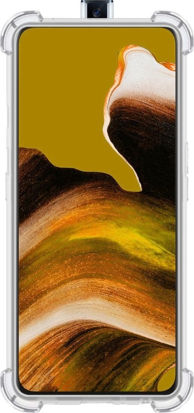 BASEY. Hoes Geschikt voor OPPO Reno 2 Hoesje Shock Proof Case Hoes Siliconen - Hoesje Geschikt voor OPPO Reno 2 Hoes Cover Shockproof - Transparant - 2 Stuks