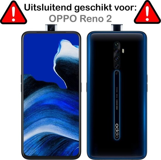 BASEY. Hoes Geschikt voor OPPO Reno 2 Hoesje Siliconen Back Cover Case - Hoesje Geschikt voor OPPO Reno 2 Hoes Cover Hoesje - Transparant - 2 Stuks
