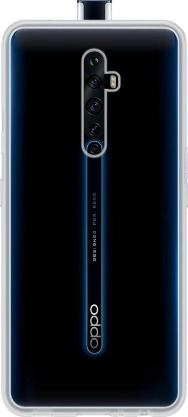 BASEY. Hoes Geschikt voor OPPO Reno 2 Hoesje Siliconen Back Cover Case - Hoesje Geschikt voor OPPO Reno 2 Hoes Cover Hoesje - Transparant - 2 Stuks