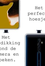 BASEY. Hoes Geschikt voor OPPO Reno 2 Hoesje Siliconen Back Cover Case - Hoesje Geschikt voor OPPO Reno 2 Hoes Cover Hoesje - Transparant - 2 Stuks