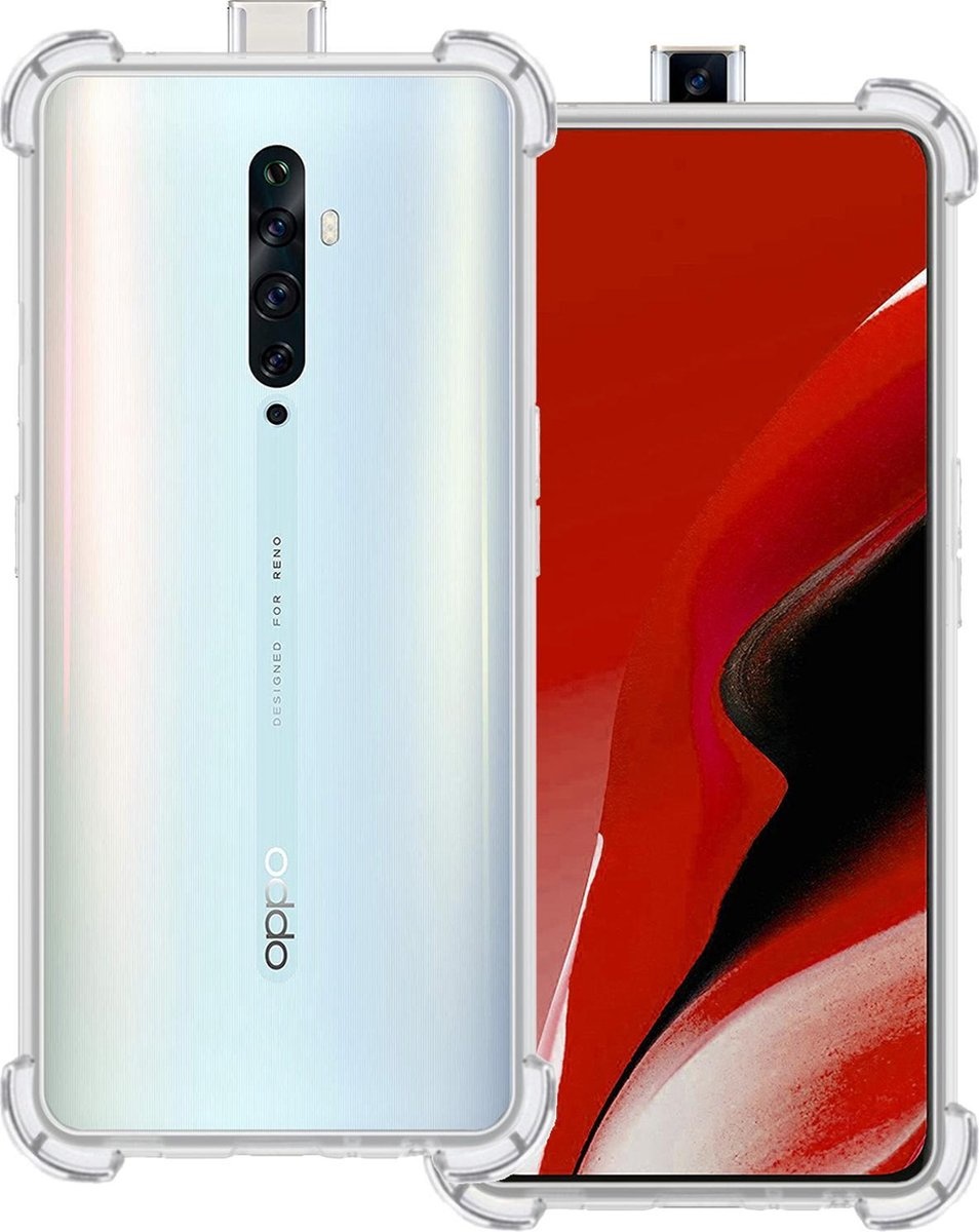 BASEY. Hoes Geschikt voor OPPO Reno 2Z Hoesje Shock Proof Case Hoes Siliconen - Hoesje Geschikt voor OPPO Reno 2Z Hoes Cover Shockproof - Transparant