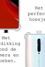 BASEY. Hoes Geschikt voor OPPO Reno 2Z Hoesje Shock Proof Case Hoes Siliconen - Hoesje Geschikt voor OPPO Reno 2Z Hoes Cover Shockproof - Transparant - 2 Stuks