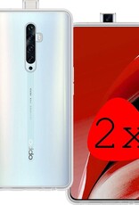 BASEY. Hoes Geschikt voor OPPO Reno 2Z Hoesje Siliconen Back Cover Case - Hoesje Geschikt voor OPPO Reno 2Z Hoes Cover Hoesje - Transparant - 2 Stuks