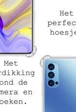 BASEY. Hoes Geschikt voor OPPO Reno 4 Pro 5G Hoesje Shock Proof Case Hoes Siliconen - Hoesje Geschikt voor OPPO Reno 4 Pro Hoes Cover Shockproof - Transparant