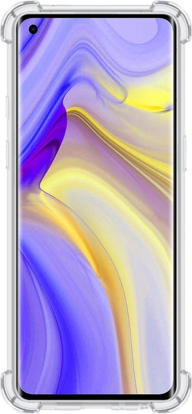 BASEY. Hoes Geschikt voor OPPO Reno 4 Pro 5G Hoesje Shock Proof Case Hoes Siliconen - Hoesje Geschikt voor OPPO Reno 4 Pro Hoes Cover Shockproof - Transparant