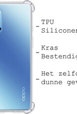 BASEY. Hoes Geschikt voor OPPO Reno 4 Pro 5G Hoesje Shock Proof Case Hoes Siliconen - Hoesje Geschikt voor OPPO Reno 4 Pro Hoes Cover Shockproof - Transparant - 2 Stuks