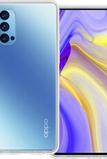 BASEY. Hoes Geschikt voor OPPO Reno 4 Pro 5G Hoesje Siliconen Back Cover Case - Hoesje Geschikt voor OPPO Reno 4 Pro Hoes Cover Hoesje - Transparant