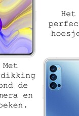 BASEY. Hoes Geschikt voor OPPO Reno 4 Pro 5G Hoesje Siliconen Back Cover Case - Hoesje Geschikt voor OPPO Reno 4 Pro Hoes Cover Hoesje - Transparant
