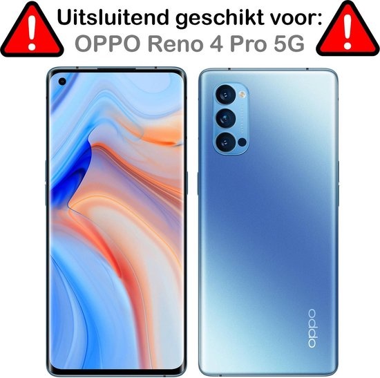 BASEY. Hoes Geschikt voor OPPO Reno 4 Pro 5G Hoesje Siliconen Back Cover Case - Hoesje Geschikt voor OPPO Reno 4 Pro Hoes Cover Hoesje - Transparant