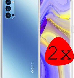 BASEY. 2 PACK - BASEY. Oppo Reno 4 Pro hoesje siliconen - Transparant