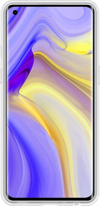 BASEY. Hoes Geschikt voor OPPO Reno 4 Pro 5G Hoesje Siliconen Back Cover Case - Hoesje Geschikt voor OPPO Reno 4 Pro Hoes Cover Hoesje - Transparant - 2 Stuks