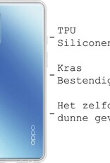 BASEY. Hoes Geschikt voor OPPO Reno 4 Pro 5G Hoesje Siliconen Back Cover Case - Hoesje Geschikt voor OPPO Reno 4 Pro Hoes Cover Hoesje - Transparant - 2 Stuks