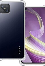 BASEY. Hoes Geschikt voor OPPO Reno4 Z 5G Hoesje Shock Proof Case Hoes Siliconen - Hoesje Geschikt voor OPPO Reno 4Z 5G Hoes Cover Shockproof - Transparant