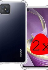 BASEY. Hoes Geschikt voor OPPO Reno4 Z 5G Hoesje Shock Proof Case Hoes Siliconen - Hoesje Geschikt voor OPPO Reno 4Z 5G Hoes Cover Shockproof - Transparant - 2 Stuks