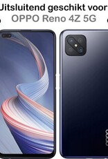 BASEY. Hoes Geschikt voor OPPO Reno4 Z 5G Hoesje Shock Proof Case Hoes Siliconen - Hoesje Geschikt voor OPPO Reno 4Z 5G Hoes Cover Shockproof - Transparant - 2 Stuks