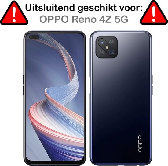 BASEY. Hoes Geschikt voor OPPO Reno4 Z 5G Hoesje Shock Proof Case Hoes Siliconen - Hoesje Geschikt voor OPPO Reno 4Z 5G Hoes Cover Shockproof - Transparant - 2 Stuks