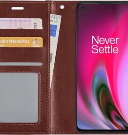 BASEY. BASEY. OnePlus Nord 2 Hoesje Bookcase - Bruin