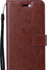BASEY. Hoes Geschikt voor OnePlus Nord 2 Hoesje Bookcase Hoes Flip Case Book Cover - Hoesje Geschikt voor OnePlus Nord 2 Hoes Book Case Hoesje - Bruin