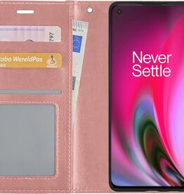 BASEY. BASEY. OnePlus Nord 2 Hoesje Bookcase - Rose Goud