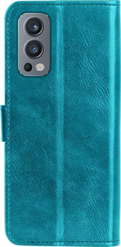 BASEY. Hoes Geschikt voor OnePlus Nord 2 Hoesje Bookcase Hoes Flip Case Book Cover - Hoesje Geschikt voor OnePlus Nord 2 Hoes Book Case Hoesje - Turquoise