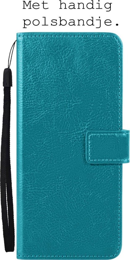 BASEY. Hoes Geschikt voor OnePlus Nord 2 Hoesje Bookcase Hoes Flip Case Book Cover - Hoesje Geschikt voor OnePlus Nord 2 Hoes Book Case Hoesje - Turquoise