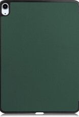 BASEY. Hoesje Geschikt voor iPad Air 2020 Hoes Case Tablet Hoesje Tri-fold Met Uitsparing Geschikt voor Apple Pencil - Hoes Geschikt voor iPad Air 4 2020 Hoesje Hard Cover Bookcase Hoes - Donkergroen