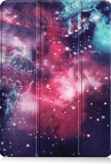 BASEY. Hoesje Geschikt voor iPad Air 2020 Hoes Case Tablet Hoesje Tri-fold Met Uitsparing Geschikt voor Apple Pencil - Hoes Geschikt voor iPad Air 4 2020 Hoesje Hard Cover Bookcase Hoes - Galaxy