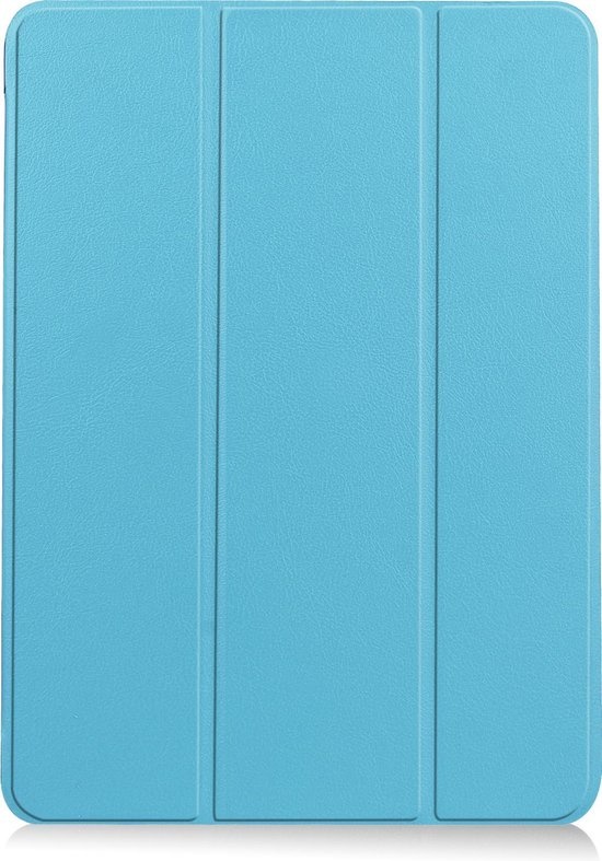 BASEY. Hoesje Geschikt voor iPad Air 2020 Hoes Case Tablet Hoesje Tri-fold Met Uitsparing Geschikt voor Apple Pencil - Hoes Geschikt voor iPad Air 4 2020 Hoesje Hard Cover Bookcase Hoes - Lichtblauw