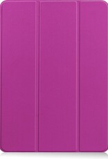 BASEY. Hoesje Geschikt voor iPad Air 2020 Hoes Case Tablet Hoesje Tri-fold Met Uitsparing Geschikt voor Apple Pencil - Hoes Geschikt voor iPad Air 4 2020 Hoesje Hard Cover Bookcase Hoes - Paars