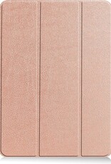 BASEY. Hoesje Geschikt voor iPad Air 2020 Hoes Case Tablet Hoesje Tri-fold Met Uitsparing Geschikt voor Apple Pencil - Hoes Geschikt voor iPad Air 4 2020 Hoesje Hard Cover Bookcase Hoes - Rosé goud