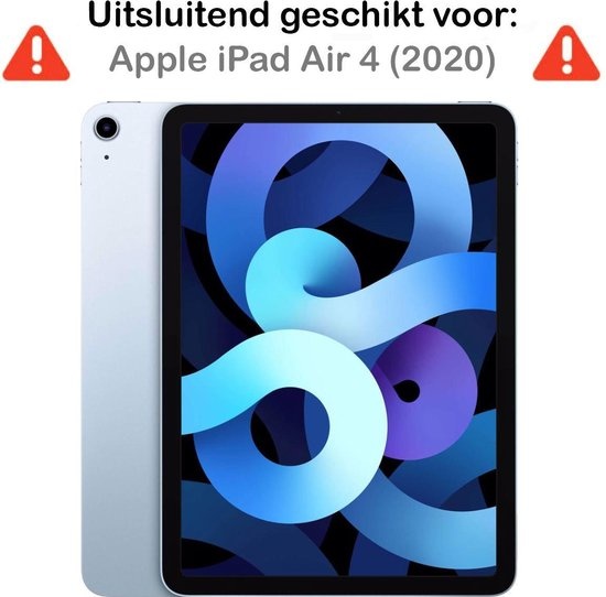BASEY. Hoesje Geschikt voor iPad Air 2020 Hoes Case Tablet Hoesje Tri-fold Met Uitsparing Geschikt voor Apple Pencil - Hoes Geschikt voor iPad Air 4 2020 Hoesje Hard Cover Bookcase Hoes - Don't Touch Me