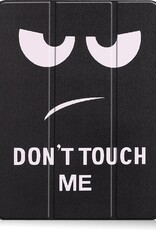 BASEY. Hoesje Geschikt voor iPad Air 2020 Hoes Case Tablet Hoesje Tri-fold Met Uitsparing Geschikt voor Apple Pencil - Hoes Geschikt voor iPad Air 4 2020 Hoesje Hard Cover Bookcase Hoes - Don't Touch Me
