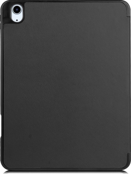 BASEY. Hoesje Geschikt voor iPad Air 2020 Hoes Case Tablet Hoesje Tri-fold Met Uitsparing Geschikt voor Apple Pencil - Hoes Geschikt voor iPad Air 4 2020 Hoesje Hard Cover Bookcase Hoes - Zwart