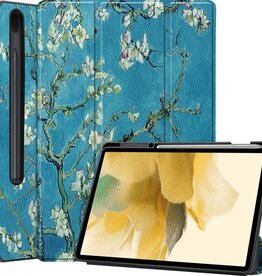 BASEY. BASEY. Samsung Galaxy Tab S7 FE Hoesje Met Uitsparing S Pen - Bloemen
