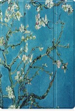 BASEY. Hoesje Geschikt voor Samsung Galaxy Tab S7 FE Hoes Case Tablet Hoesje Tri-fold Met Uitsparing Geschikt voor S Pen - Hoes Geschikt voor Samsung Tab S7 FE Hoesje Hard Cover Bookcase Hoes - Bloesem