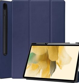 BASEY. BASEY. Samsung Galaxy Tab S7 FE Hoesje Met Uitsparing S Pen - Donkerblauw