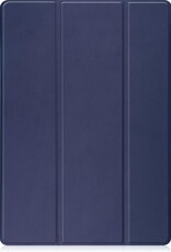BASEY. Hoesje Geschikt voor Samsung Galaxy Tab S7 FE Hoes Case Tablet Hoesje Tri-fold Met Uitsparing Geschikt voor S Pen - Hoes Geschikt voor Samsung Tab S7 FE Hoesje Hard Cover Bookcase Hoes - Donkerblauw