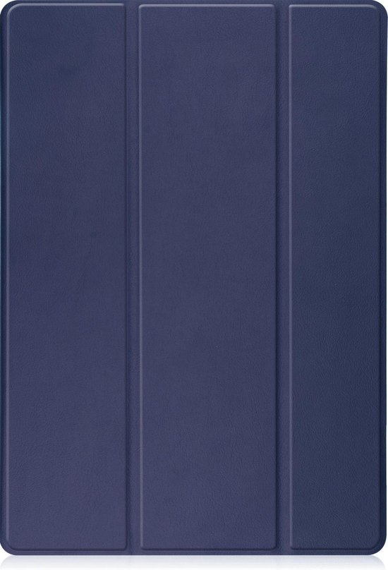 BASEY. Hoesje Geschikt voor Samsung Galaxy Tab S7 FE Hoes Case Tablet Hoesje Tri-fold Met Uitsparing Geschikt voor S Pen - Hoes Geschikt voor Samsung Tab S7 FE Hoesje Hard Cover Bookcase Hoes - Donkerblauw