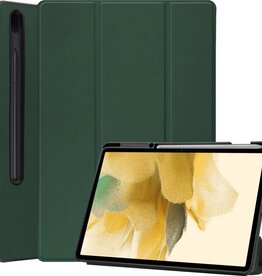 BASEY. BASEY. Samsung Galaxy Tab S7 FE Hoesje Met Uitsparing S Pen - Donkergroen