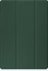 BASEY. Hoesje Geschikt voor Samsung Galaxy Tab S7 FE Hoes Case Tablet Hoesje Tri-fold Met Uitsparing Geschikt voor S Pen - Hoes Geschikt voor Samsung Tab S7 FE Hoesje Hard Cover Bookcase Hoes - Donkergroen