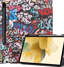 BASEY. BASEY. Samsung Galaxy Tab S7 FE Hoesje Met Uitsparing S Pen - Graffity