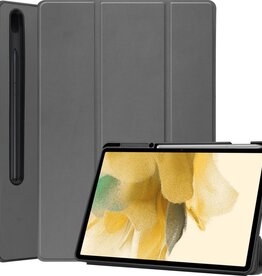 BASEY. BASEY. Samsung Galaxy Tab S7 FE Hoesje Met Uitsparing S Pen - Grijs