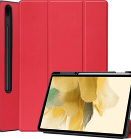 BASEY. BASEY. Samsung Galaxy Tab S7 FE Hoesje Met Uitsparing S Pen - Rood